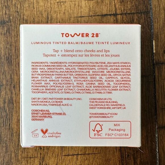 NWT Tower 28 BeachPlease Luminous Tinted Lip + Cheek Cream Balm 0.16 oz/4.5 g - Picture 3 of 4